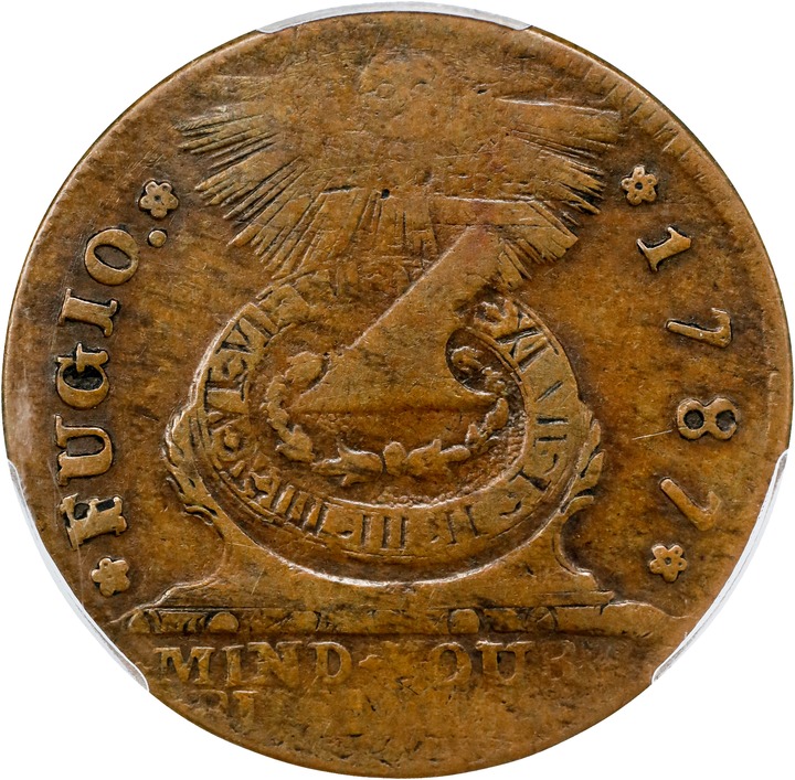 1787 Fugio 1c Cinquefoils, Raised Rims MS BN F15 BN thumbnail 12