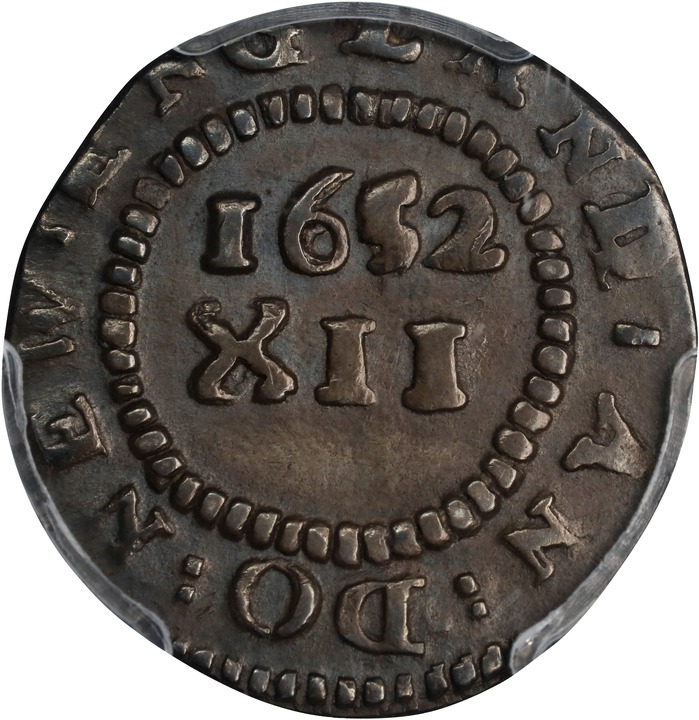 1652 Shilling Pine Tree, Small Planchet XF45 thumbnail 2