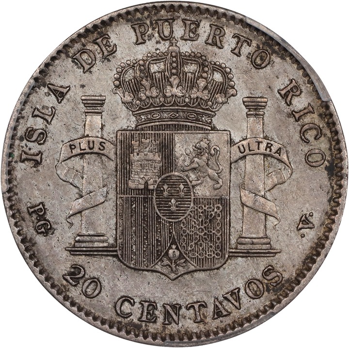 1895-PG V 20c Puerto Rico G4 thumbnail 2