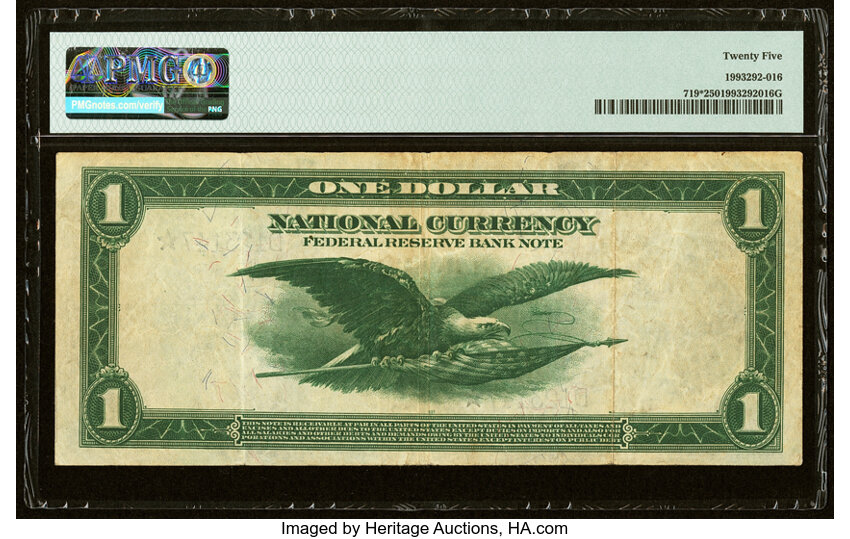 1918 $1  Cleveland, Star Replacement (Fr. 719*) thumbnail 3