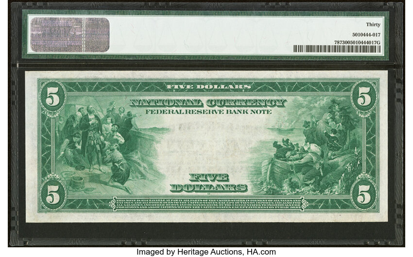 1918 $5  Cleveland (Fr. 787) thumbnail 7