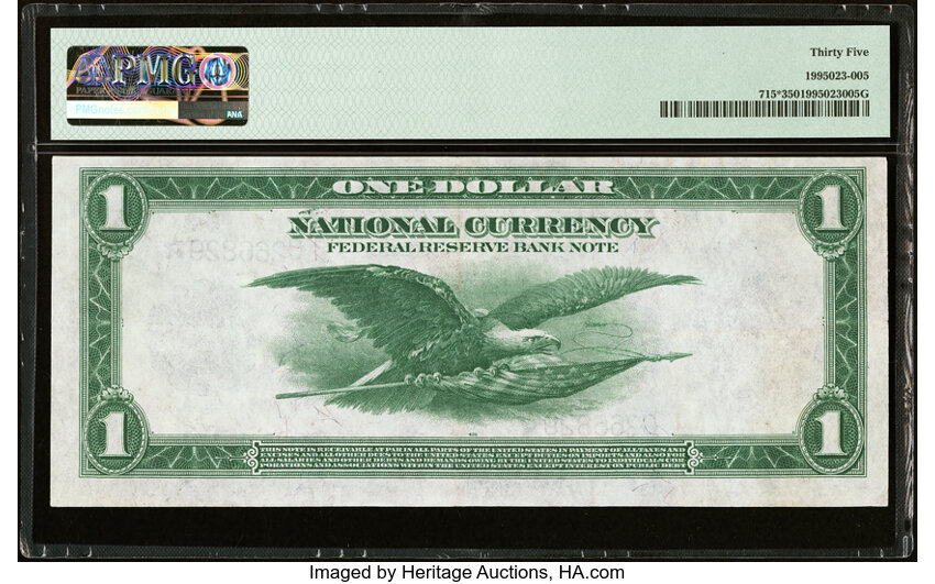 1918 $1  Philadelphia, Star Replacement (Fr. 715*) thumbnail 4