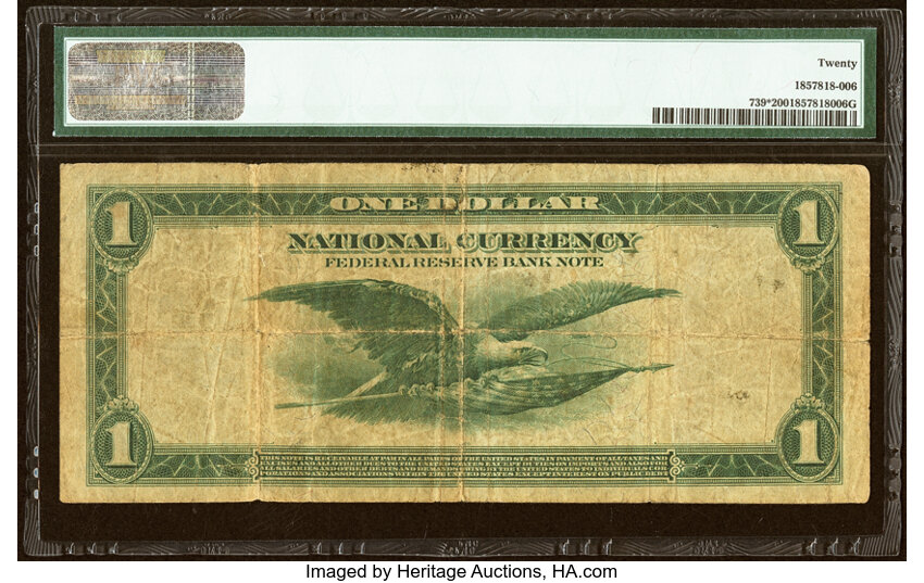 1918 $1  Kansas City, Star Replacement (Fr. 739*) thumbnail 4