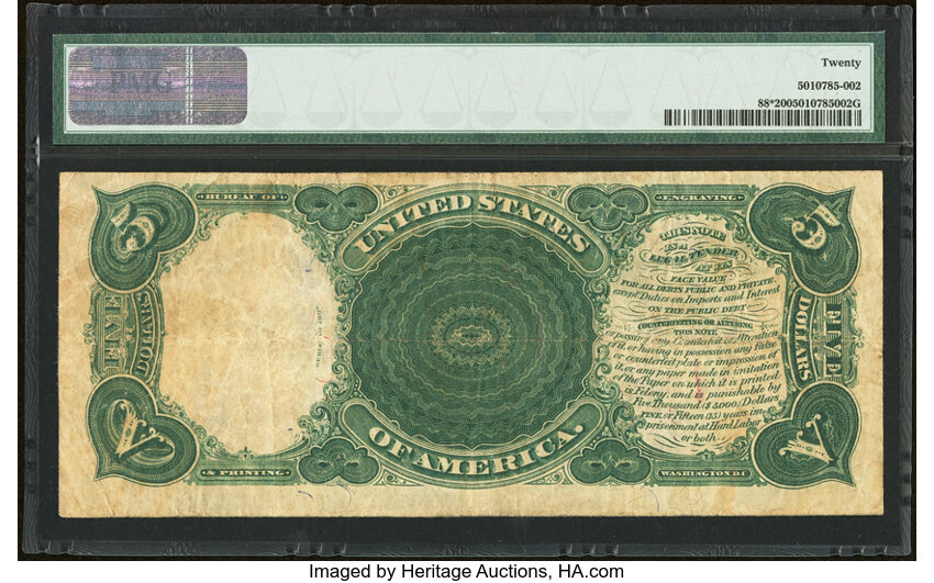 1907 $5  Star Replacement (Fr. 88*) thumbnail 4