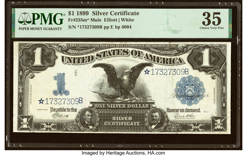 1899 $1  Star Replacement (Fr. 235*) thumbnail 2