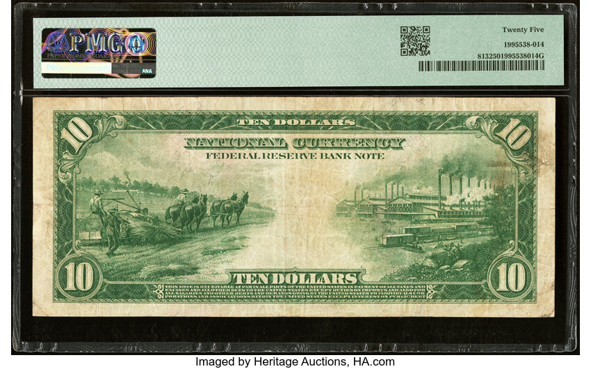 1915 $10  Chicago (Fr. 813) thumbnail 6