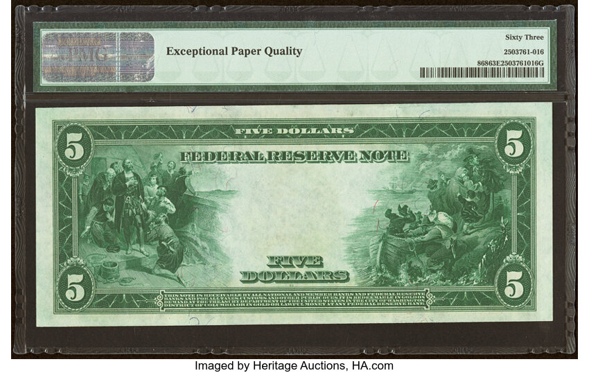 1914 $5  Blue Seal, Chicago (Fr. 868) thumbnail 6