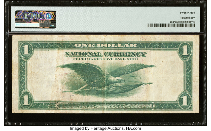 1918 $1  Atlanta, Star Replacement (Fr. 724*) thumbnail 3