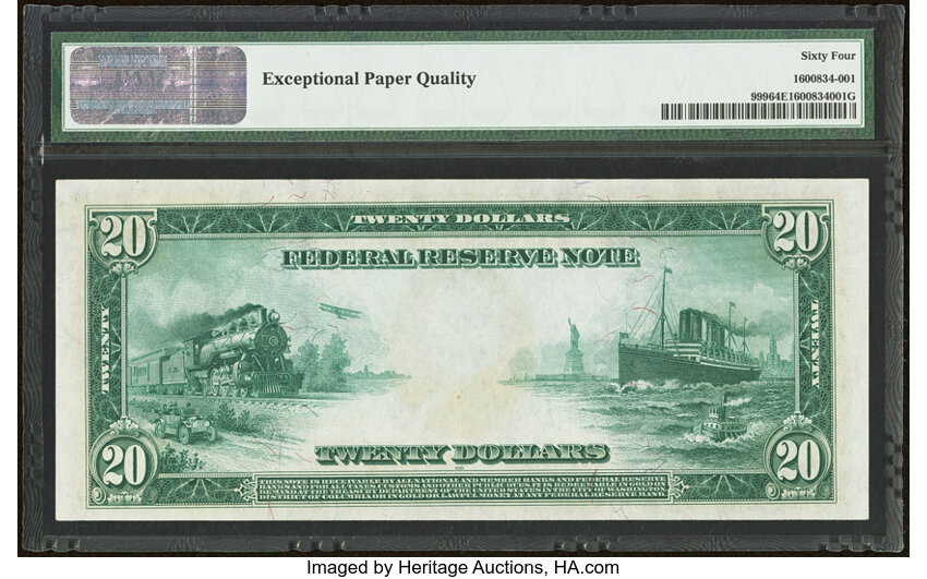 1914 $20  Blue Seal, Minneapolis (Fr. 999) thumbnail 5