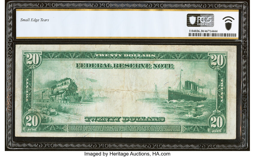1914 $20  Blue Seal, Richmond, Star Replacement (Fr. 982*) thumbnail 2