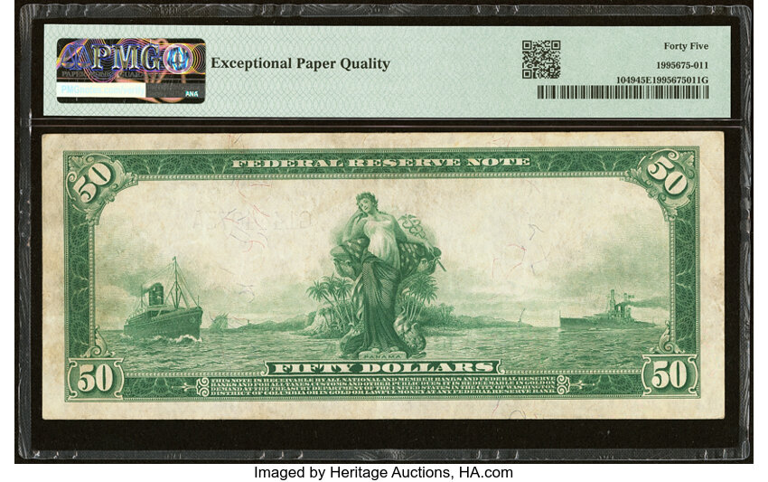 1914 $50  Blue Seal, Chicago (Fr. 1049) thumbnail 6