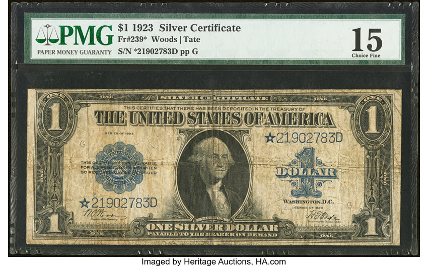 1923 $1  Star Replacement (Fr. 239*) thumbnail 2