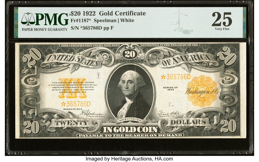 1922 $20  Replacement (Fr. 1187*) thumbnail 2