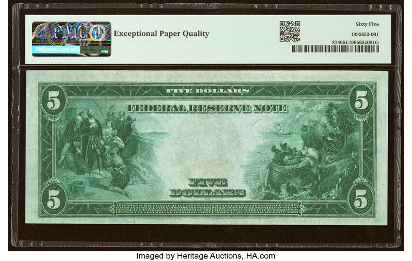 1914 $5  Blue Seal, St. Louis (Fr. 874) thumbnail 4