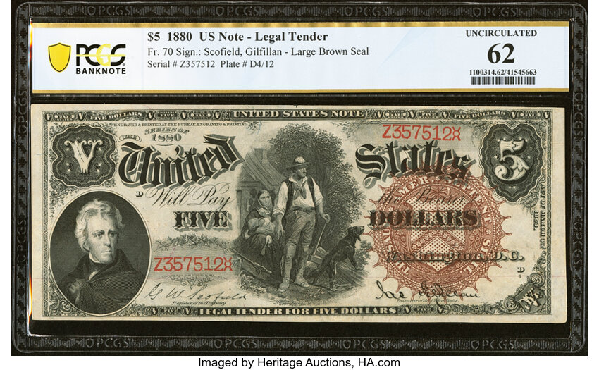 1880 $5  (Fr. 70) thumbnail 2