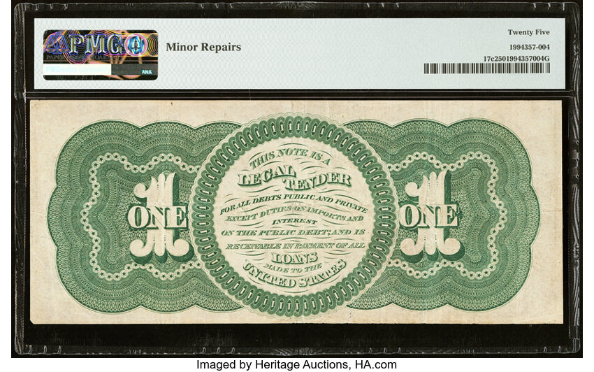1862 $1  Seal Type 2 (Fr. 17c) thumbnail 3