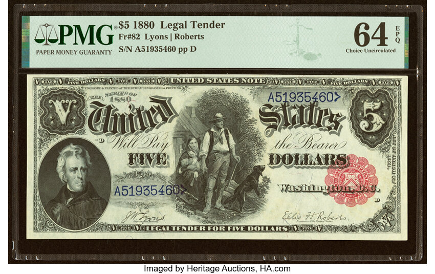 1880 $5  (Fr. 82) thumbnail 2
