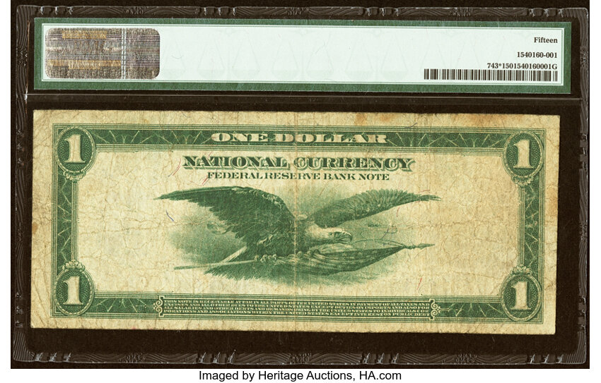 1918 $1  San Francisco, Star Replacement (Fr. 743*) thumbnail 3