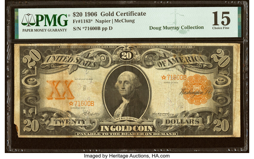 1906 $20  Replacement (Fr. 1183*) thumbnail 2