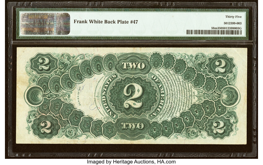 1917 $2  Mule (Fr. 58m) thumbnail 15