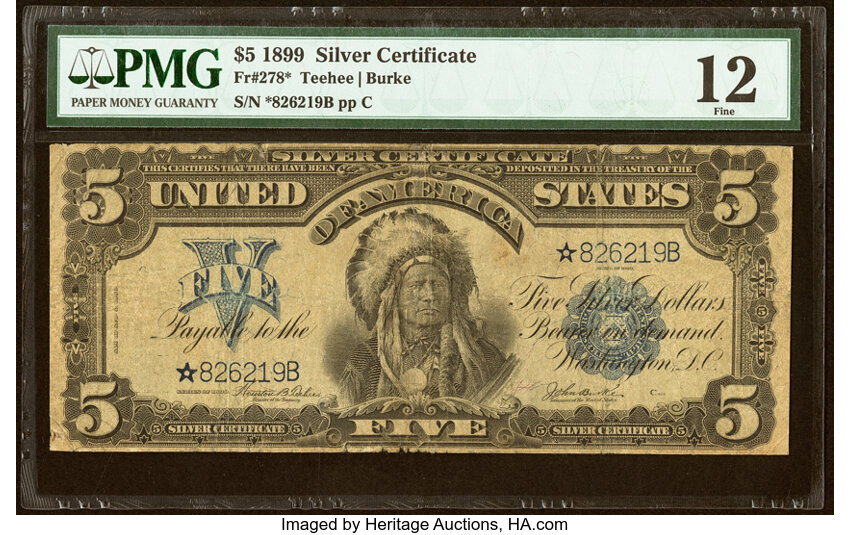 1899 $5  Star Replacement (Fr. 278*) thumbnail 2