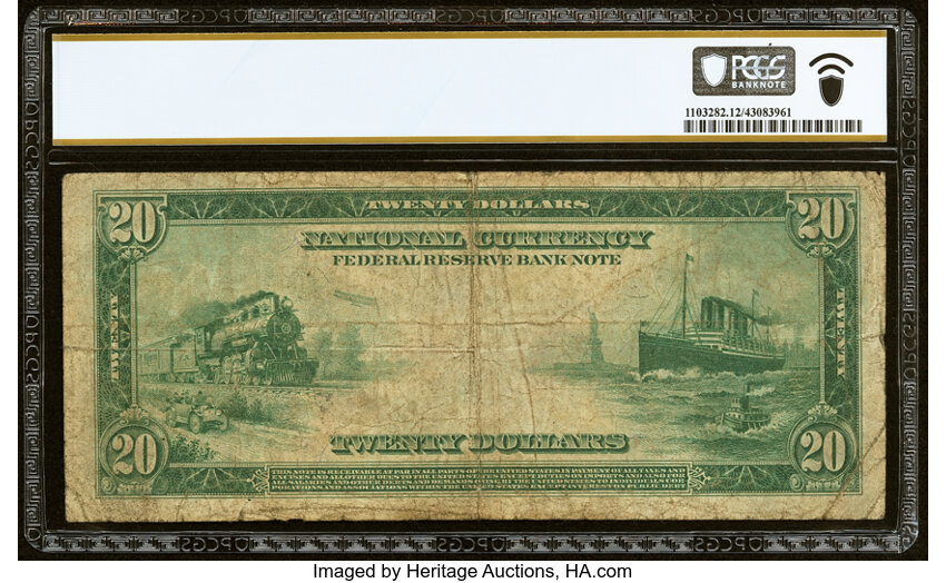 1918 $20  Atlanta (Fr. 823) thumbnail 6