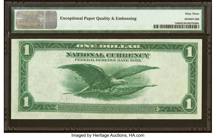 1918 $1  San Francisco (Fr. 744) thumbnail 5