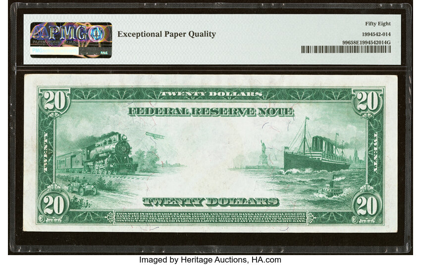 1914 $20  Blue Seal, Minneapolis (Fr. 996) thumbnail 7