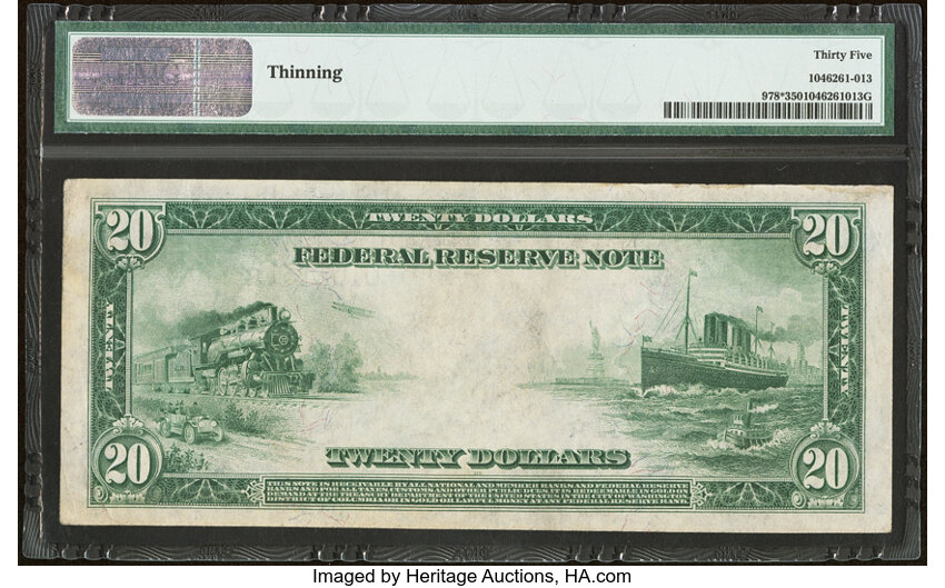 1914 $20  Blue Seal, Cleveland, Star Replacement (Fr. 978*) thumbnail 4