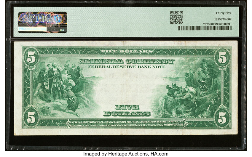 1918 $5  St. Louis (Fr. 797) thumbnail 4
