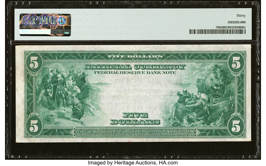 1918 $5  St. Louis (Fr. 798) thumbnail 4