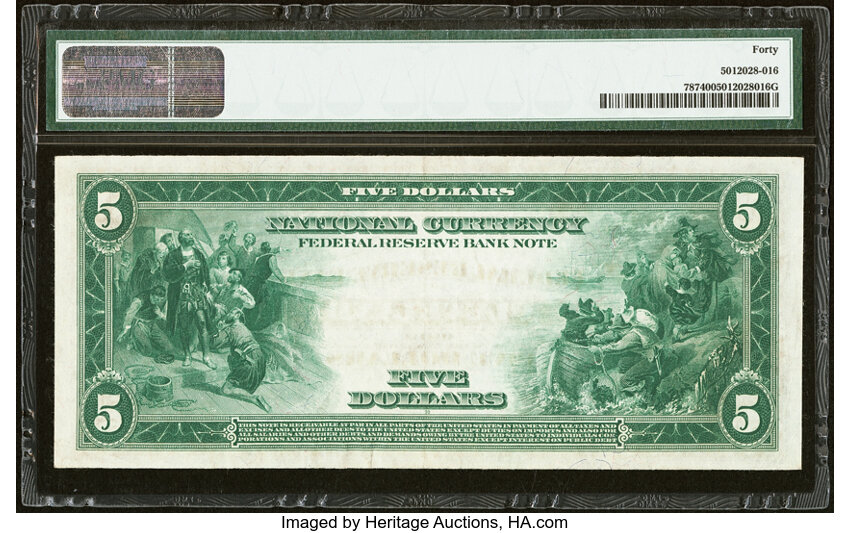 1918 $5  Cleveland (Fr. 787) thumbnail 6