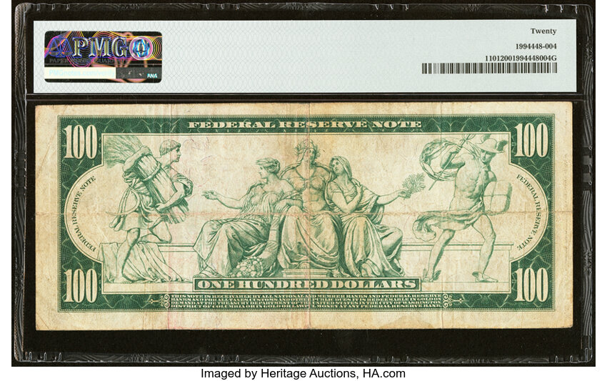 1914 $100  Blue Seal, Richmond (Fr. 1101) thumbnail 5