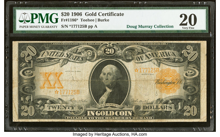 1906 $20  Replacement (Fr. 1186*) thumbnail 2