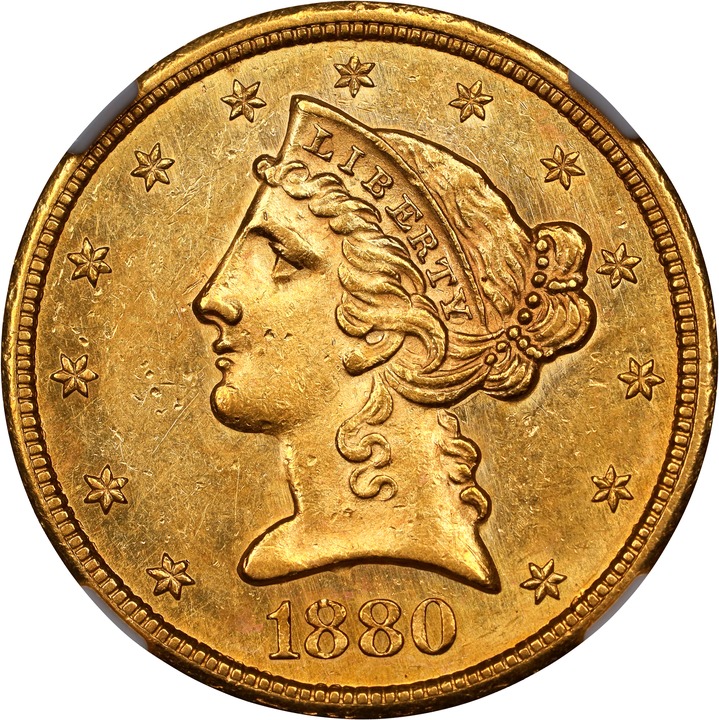 1880-CC $5  MS thumbnail 3