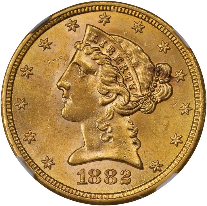 1882-S $5  MS thumbnail 3