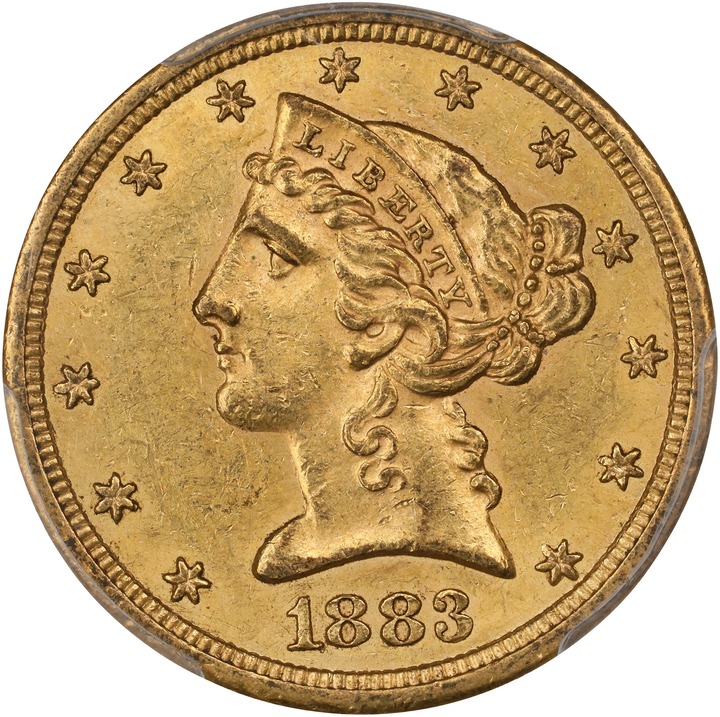 1883-S $5  MS thumbnail 2