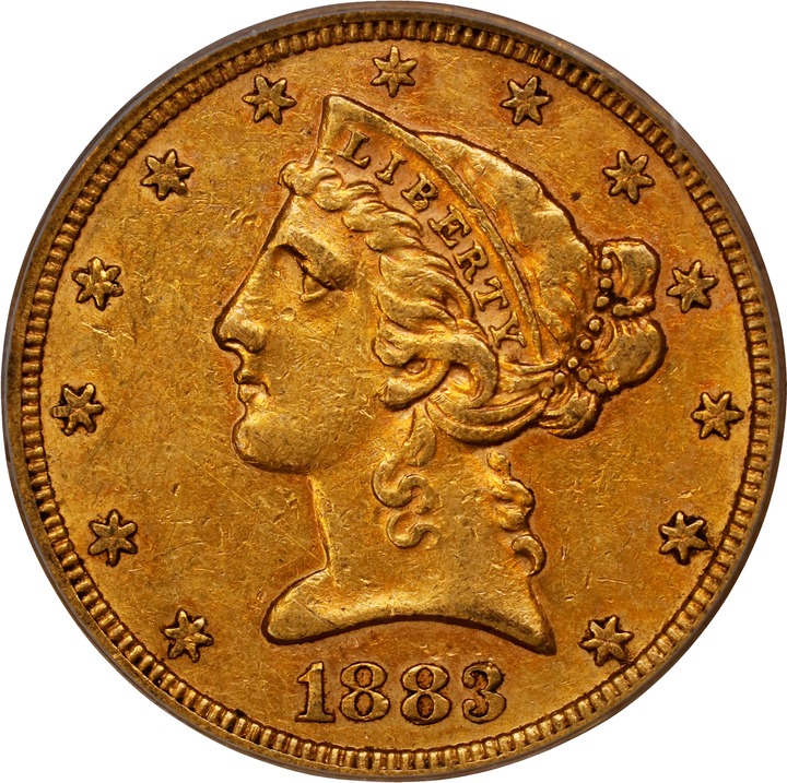 1883-S $5  MS thumbnail 3