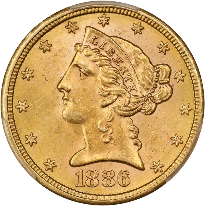 1886-S $5  MS thumbnail 4