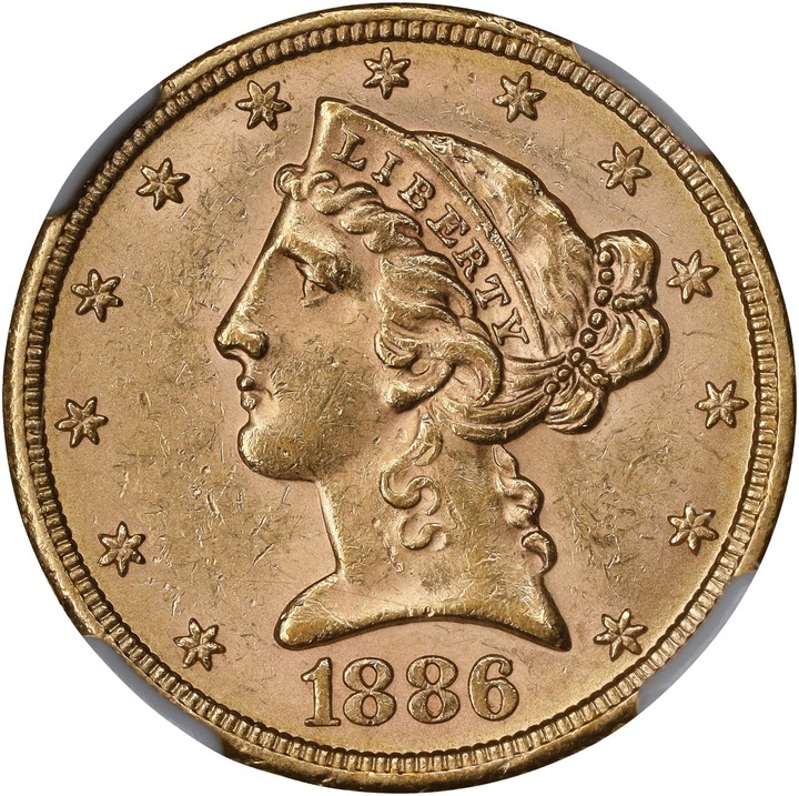 1886-S $5  MS thumbnail 5
