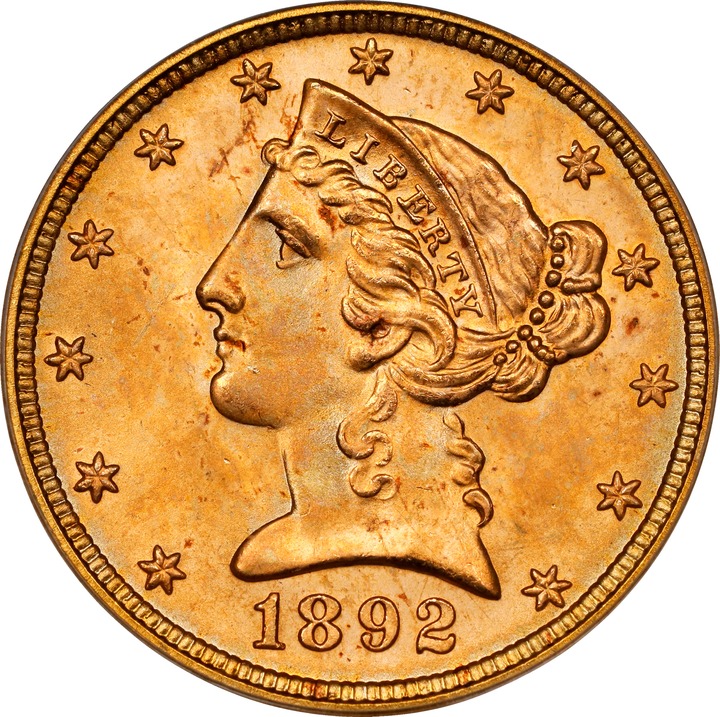 1892 $5  MS thumbnail 3