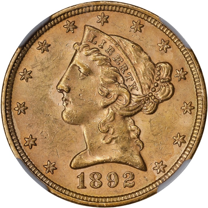 1892 $5  MS thumbnail 4