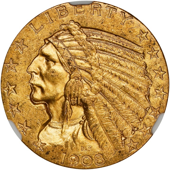 1908 $5  Indian MS thumbnail 6
