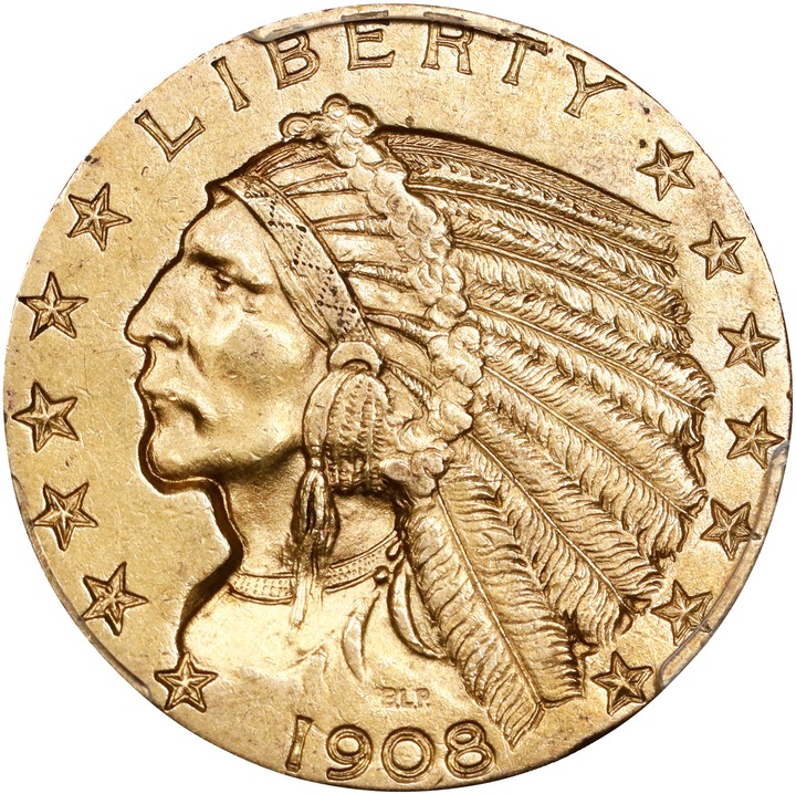 1908-S $5  MS thumbnail 3