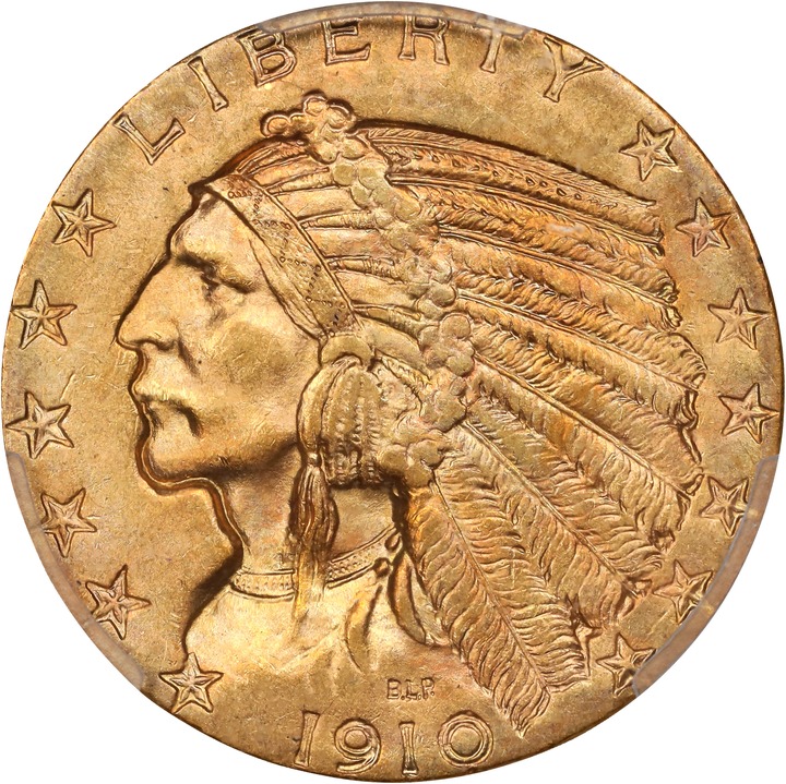 1910-S $5  MS thumbnail 3