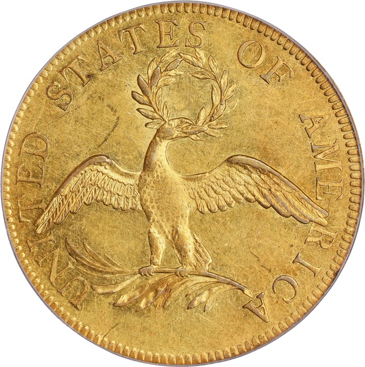 Draped Bust Eagle $10  Small Eagle, 1795-1797 [Type] AU58 thumbnail 4