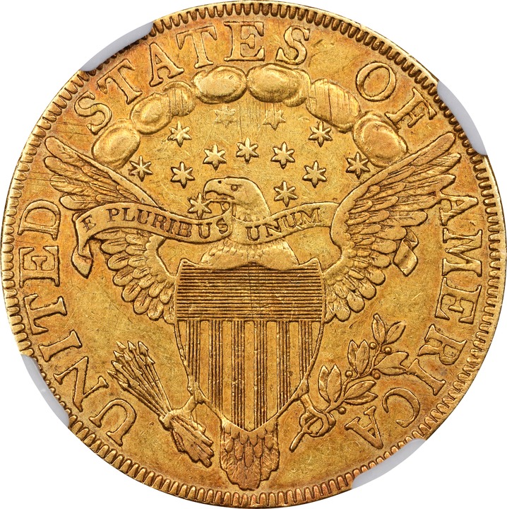 Draped Bust Eagle $10  Large Eagle, 1797-1804 [Type] XF40 thumbnail 2
