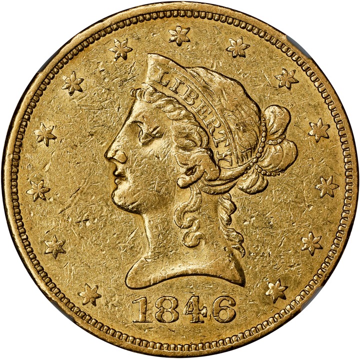 1846 $10 MS61 CAC thumbnail 4