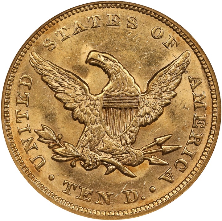 1849 $10 MS63 thumbnail 2