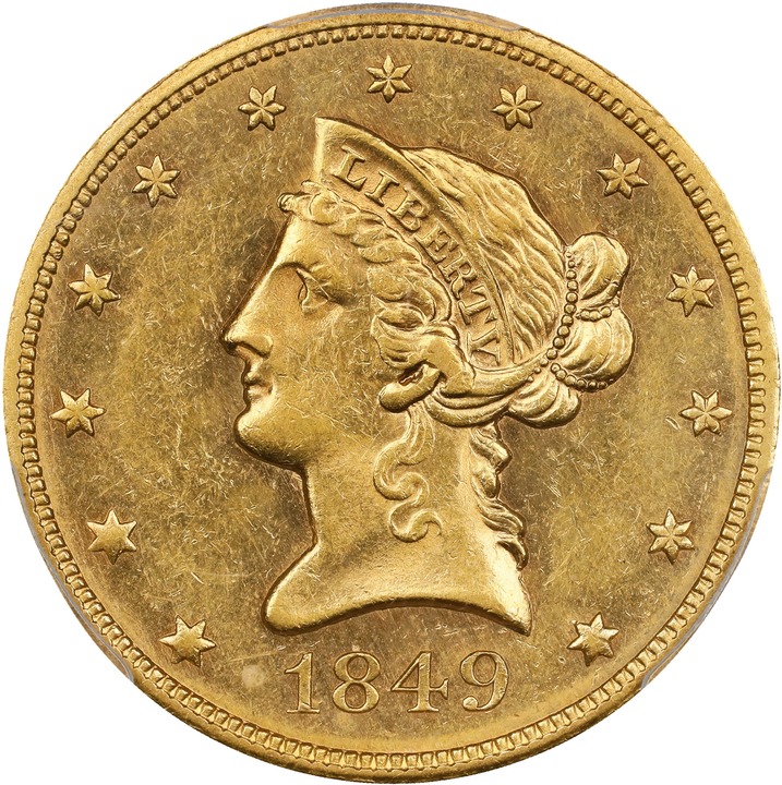Image for 1849 $10 MS62 CAC